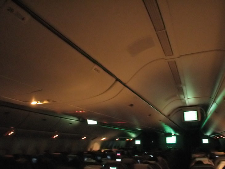 アリタリア航空の機内